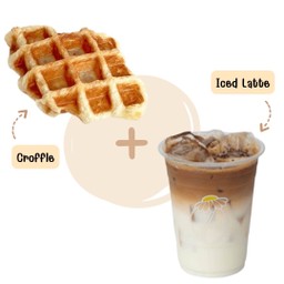 [เซตสุดฮิต] ลาเต้เย็น + Croffle