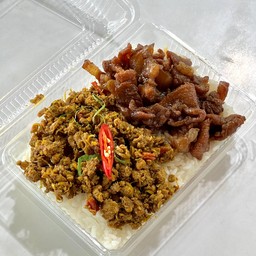 ข้าวราดแกง 2 อย่าง