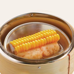 ข้าวโพดหวานแต้มหน้ากุ้ง (ผสมหมู)