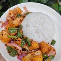 กินไก่มั้ย-พุทธบูชา1  ข้าวยำไก่แซ่บ ข้าวไก่ทอดเกาหลี