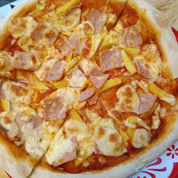 Hawaiian พิซซ่าแฮมสับปะรดชีส ถาด