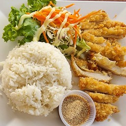 ข้าวหน้าไก่กรอบ