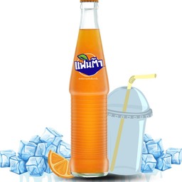 น้ำส้มแฟนต้า+พร้อมน้ำแข็ง