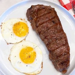 สเต็กหมู+ไข่ดาว