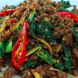 ข้าวราดผัดเผ็ดนก