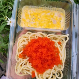 สปาเก็ตตี้คาโบนาร่า-ไข่กุ้ง