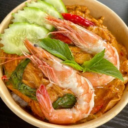 ข้าวไข่ข้นห่อหมกกุ้ง