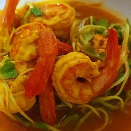 แกงส้มกุ้งต้นอ่อน(หม้อ)
