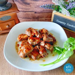 ซี่โครงหมู ทอดกระเทียม (กับข้าว)