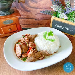 ข้าวกะเพรา ตับไก่