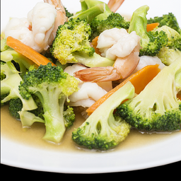 บร๊อคโคลี่ผัดกุ้ง