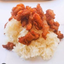 ข้าวเหนียวหมูเนื้อแดงทอดล้วน
