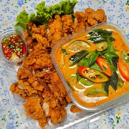 กับข้าว เขียวหวานไก่กรอบ