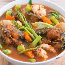 แกงส้มผักรวมปลาช่อน(หม้อ)