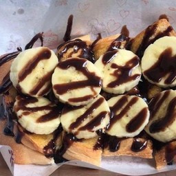 [อร่อยซ่ากับโค้ก] ปังปิ้งเนย+กล้วยหอม+ช็อคโกแลต +  โค้ก ออริจินัล (กระป๋อง) 