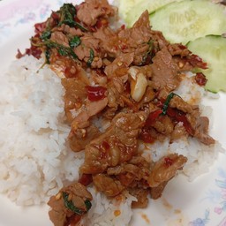 ข้าวกะเพราหมูชิ้น
