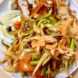 ส้มตำ -ไก่ทอด