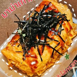 มาม่าเกาหลีห่อไข่[โปะด้วยสาหร่าย]