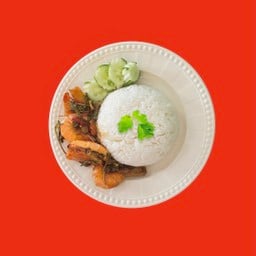 ข้าวกะเพรากุ้ง