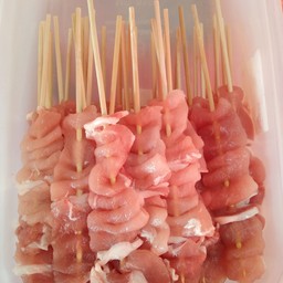 หมูสันนอก เสียบไม้