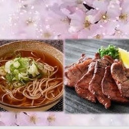 Soba-Hot-200g+Gyutan-Miso-Grilled โซบะร้อน-200g + ลิ้นวัวย่างราดมิโซะ