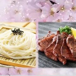 Somen-Cool-300g+Gyutan-Miso-Grilledบะหมี่โซเมนเย็น-300g+ลิ้นวัวย่างราดมิโซะ