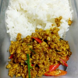 ข้าว คั่วกลิ้งหมูสับ