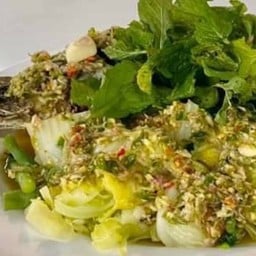 ปลาช่อนทอดลุยสวน