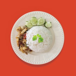 ข้าวกะเพราหมึก