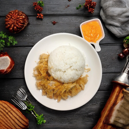 ข้าวหน้าไก่ทอด ราดชีส