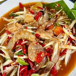 ตำกุ้งสด