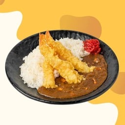 ข้าวแกงกะหรี่กุ้งเทมปุระ แถมซุปมิโสะฟรี!