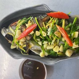 ปลากระพงขาวนึ่งซีอิ๊ว