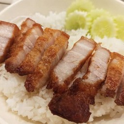 ข้าวหมูสามชั้นทอด