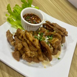 หมูย่างแจ่ว( ( กับข้าว)