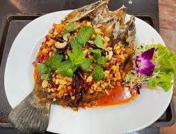 ปลากะพงลุยสวน