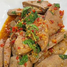กระเพราตับหมู (เป็นกับข้าว)