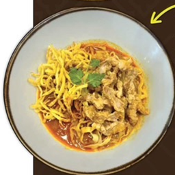 ข้าวซอยหมูทอด Noodle With Fried Pork  Curry