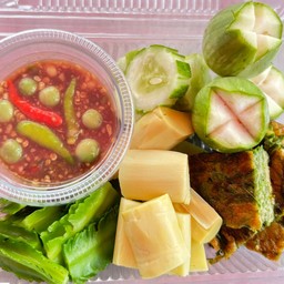 น้ำพริกกะปิ ( มีปลาทู 1 ตัว )