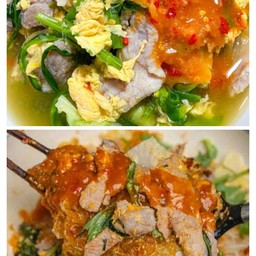 สุกี้น้ำหมูชิ้นคู่กับสุกี้แห้งหมูชิ้น