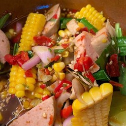 ยำข้าวโพด(หมูยอ)