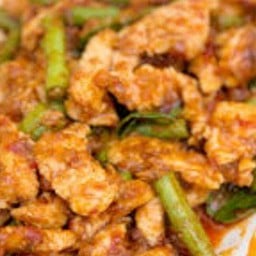 ข้าวพริกแกงถั่ว+ไก่