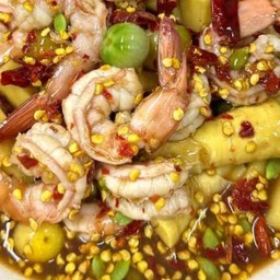 เหลากุ้งสุก ใส่หน่อไม้