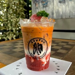 ชาไทยสตอเบอรี่    Thai Tea Strawberry