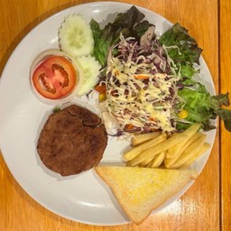 สเต็กแฮมเบิร์กเนื้อ