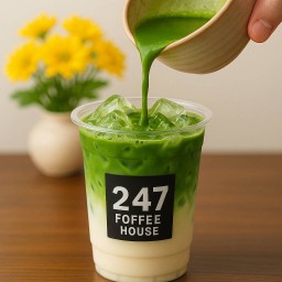 มัทฉะมะพร้าวลาเต้