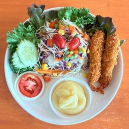 สลัดกุ้งเทมปุระ