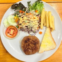 สเต็กแฮมเบิร์กหมู