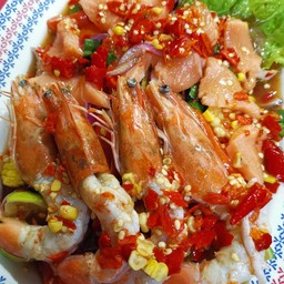 ยำแซลมอน+กุ้งสุก
