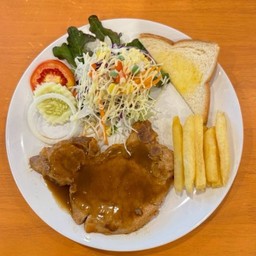 สเต็กหมูพอร์คชอพ BBQ